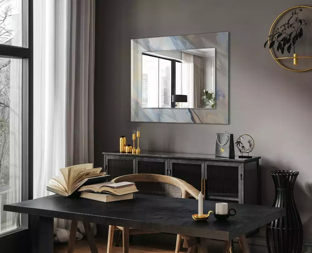 Spiegel mit rechteckigem aufdruck Abstrakte bunte Muster