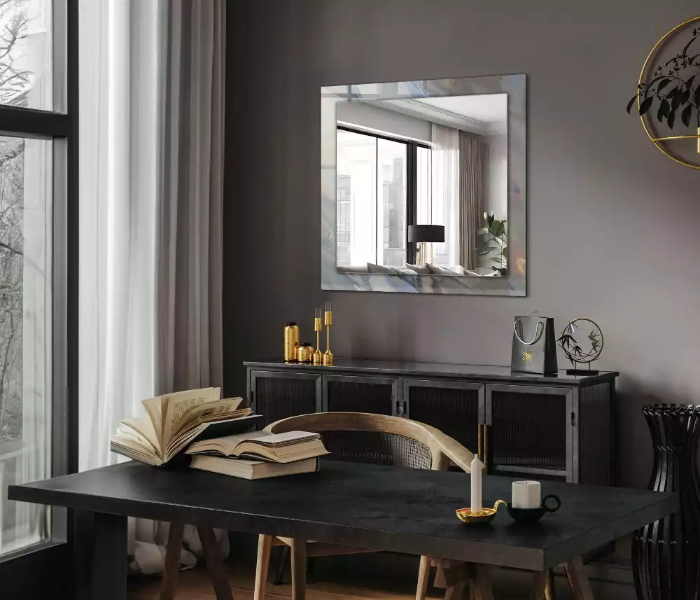 Spiegel mit rechteckigem aufdruck Abstrakte bunte Muster