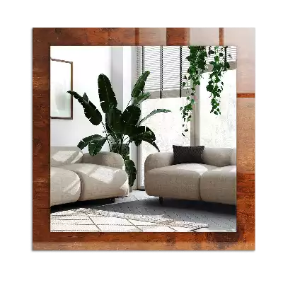 Rechteckiger spiegel Alter Holztisch
