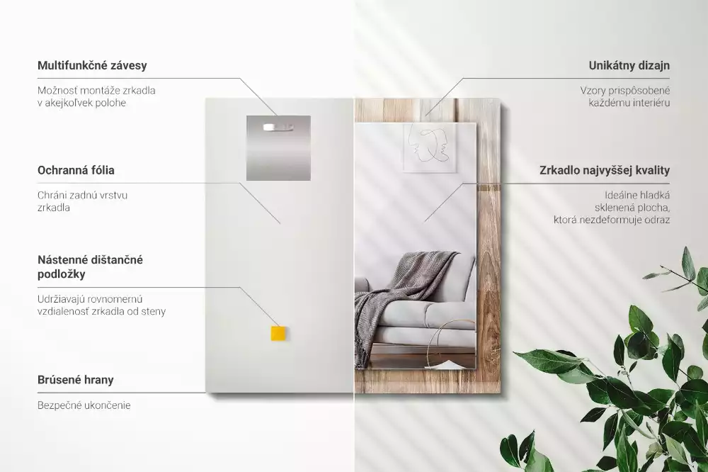 Rechteckiger spiegel Holzboden Dielen