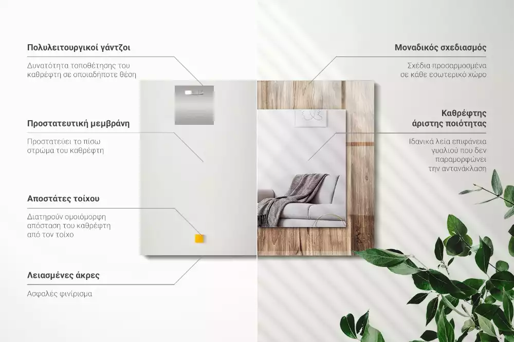 Rechteckiger spiegel Holzboden Dielen