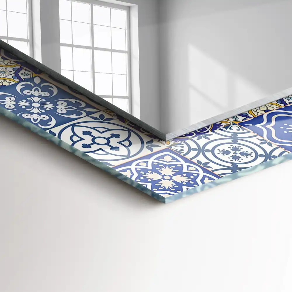 Rechteckiger dekorativer spiegel Bunte Fliesenmosaik