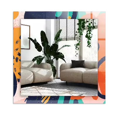 Rechteckiger dekorativer spiegel Abstrakte bunte Grafik