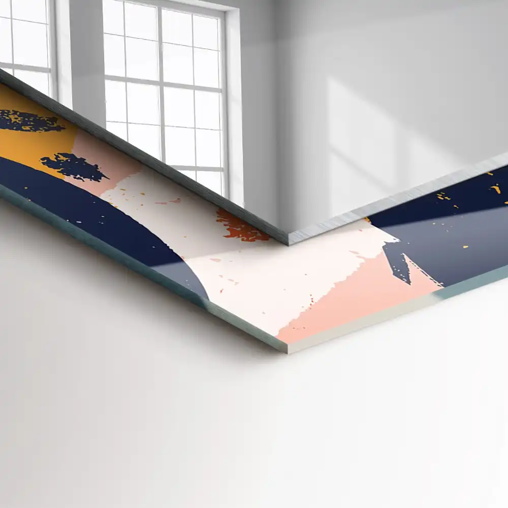 Rechteckiger dekorativer spiegel Abstrakte bunte Grafik