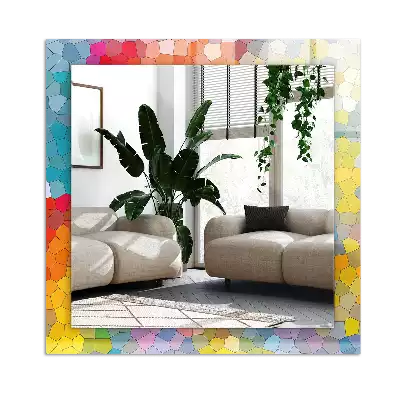 Spiegel mit rechteckigem aufdruck Bunte abstrakte Mosaik