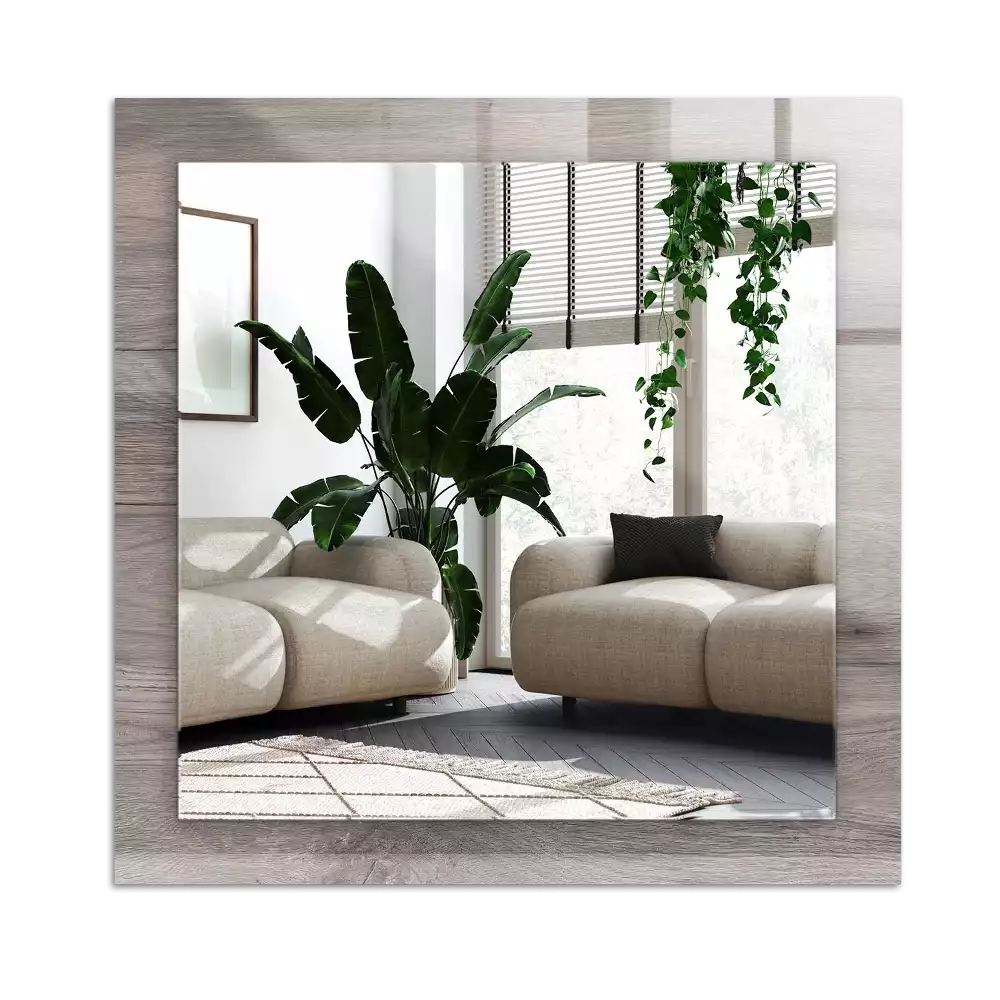Rechteckiger spiegel Holztextur Dielen