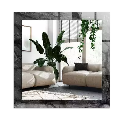 Rechteckiger dekorativer spiegel Schwarzer Steinbruch Bruch