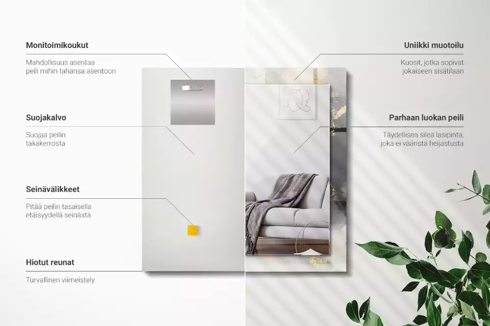 Rechteckiger dekorativer spiegel Moderne abstrakte Kunst