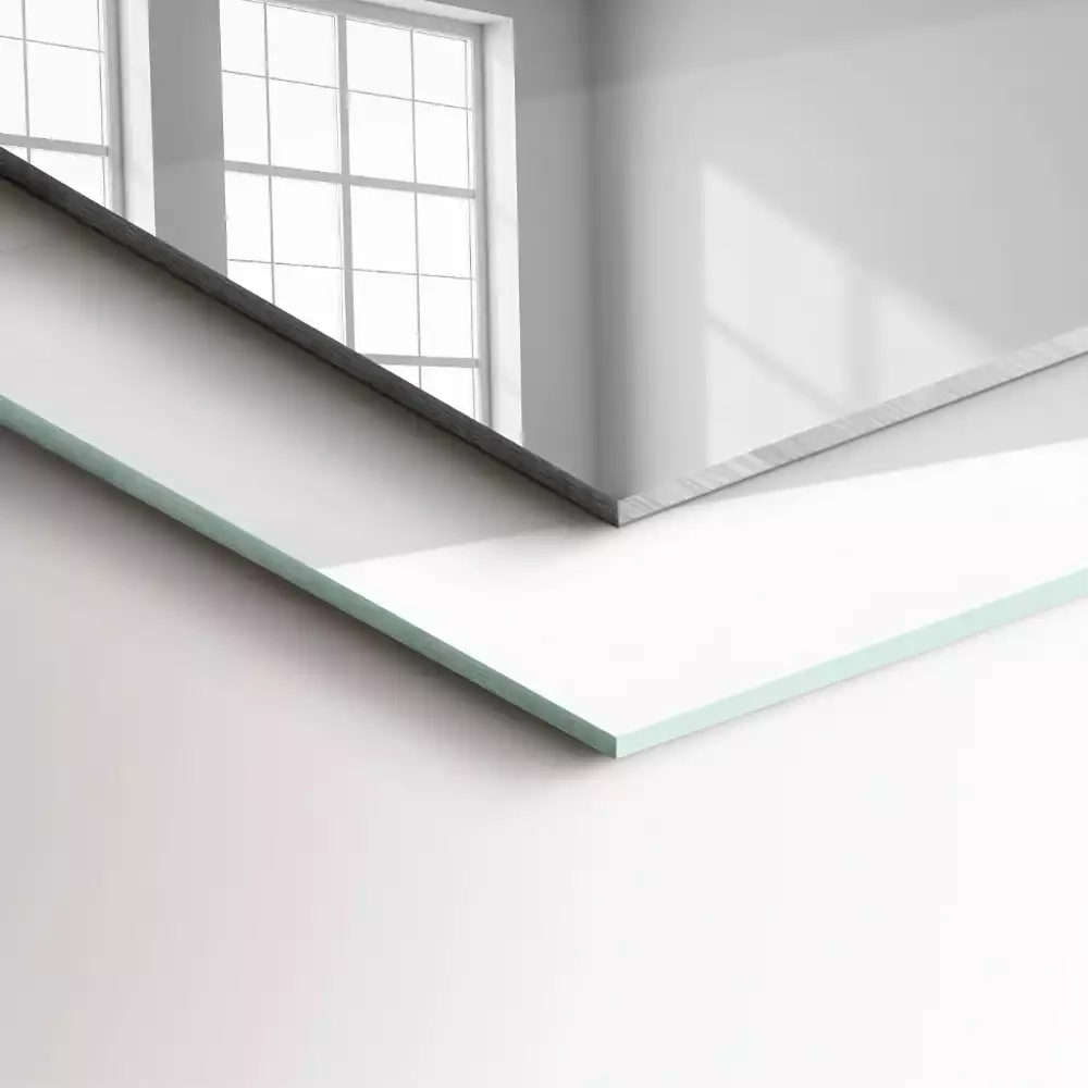 Rechteckiger spiegel Grauer Marmor