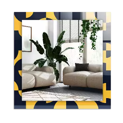 Rechteckiger dekorativer spiegel Abstraktes geometrisches Muster