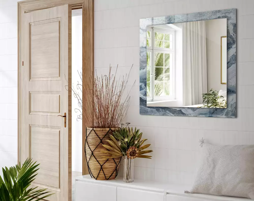 Spiegel mit rechteckigem aufdruck Marmor in Schattierungen