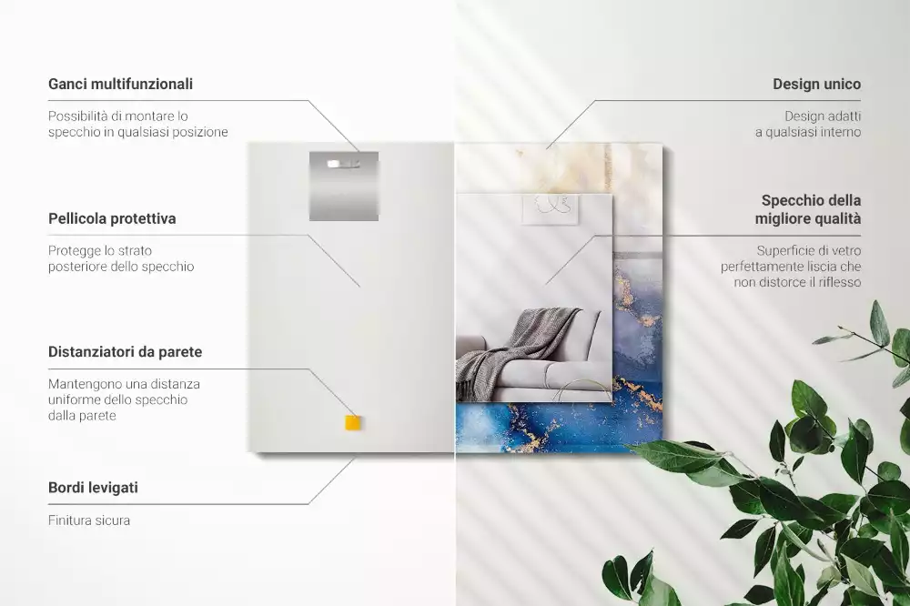 Rechteckiger spiegel Abstrakte plastische Kunst