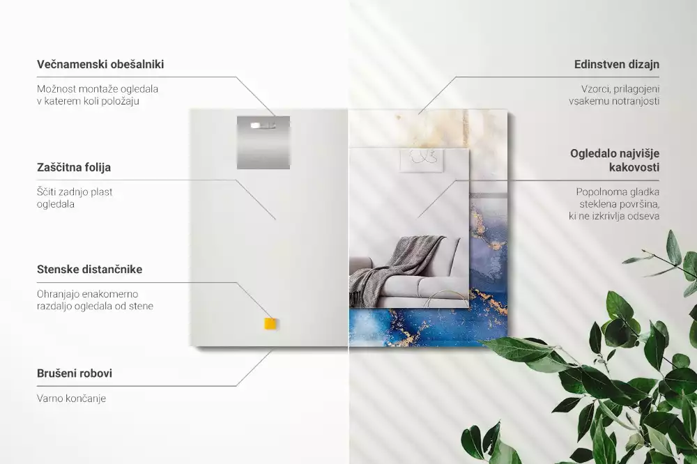 Rechteckiger spiegel Abstrakte plastische Kunst