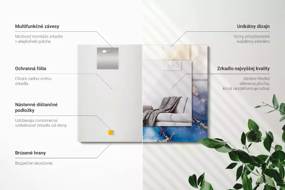 Rechteckiger spiegel Abstrakte plastische Kunst