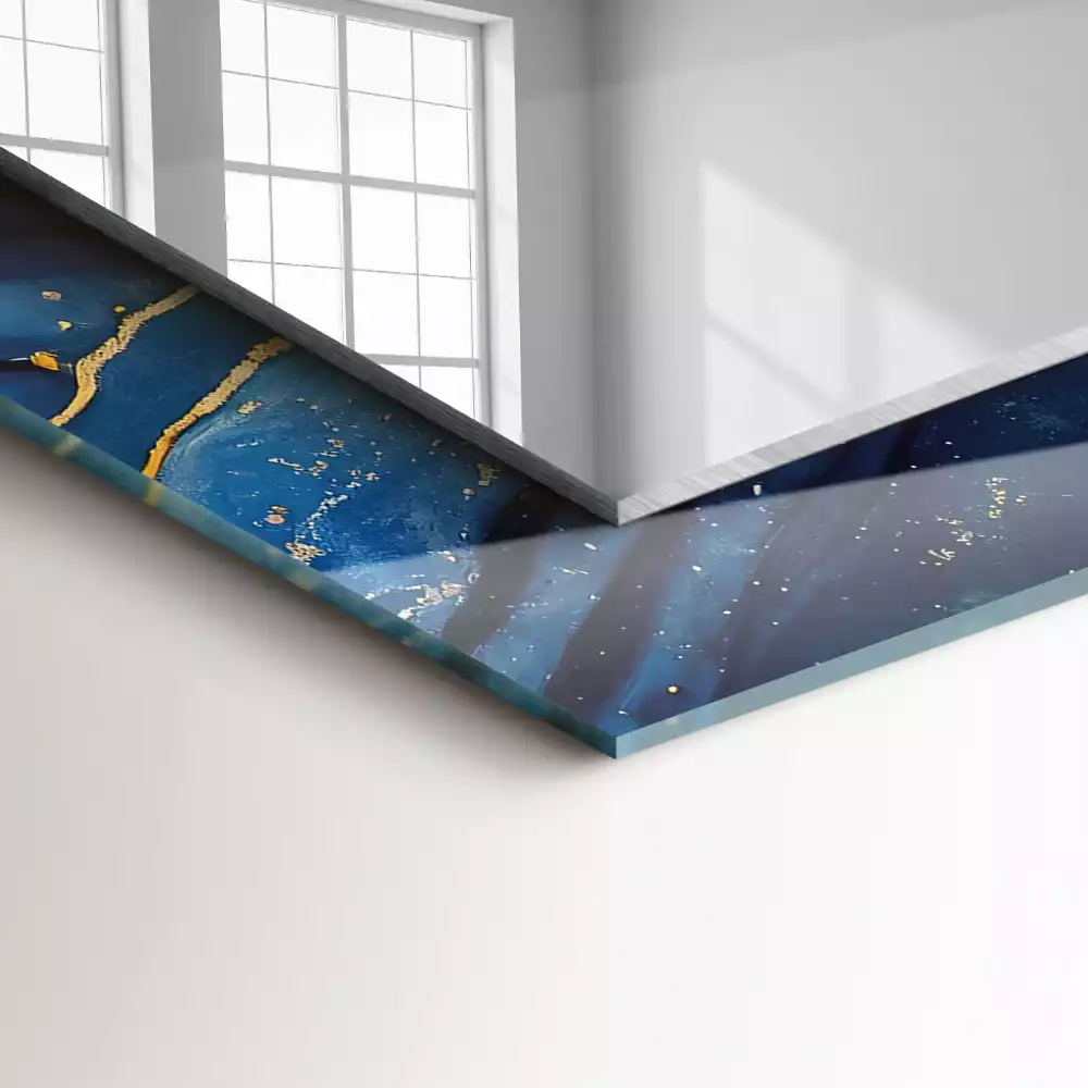 Rechteckiger spiegel Abstrakte Marmorkunst