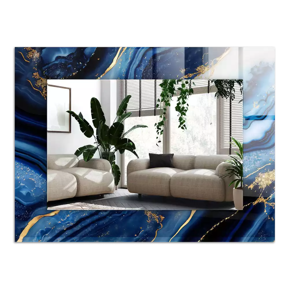 Rechteckiger spiegel Abstrakte Marmorkunst