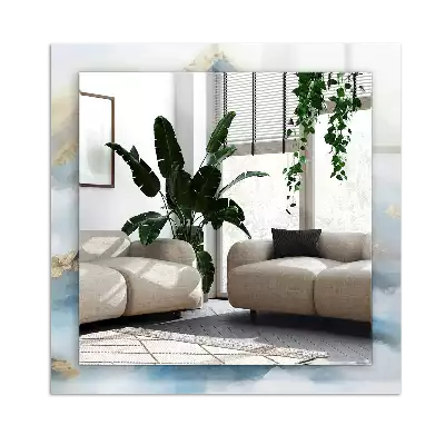 Rechteckiger dekorativer spiegel Berge im Nebel