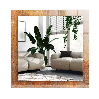 Rechteckiger spiegel Rostige Metalloberfläche