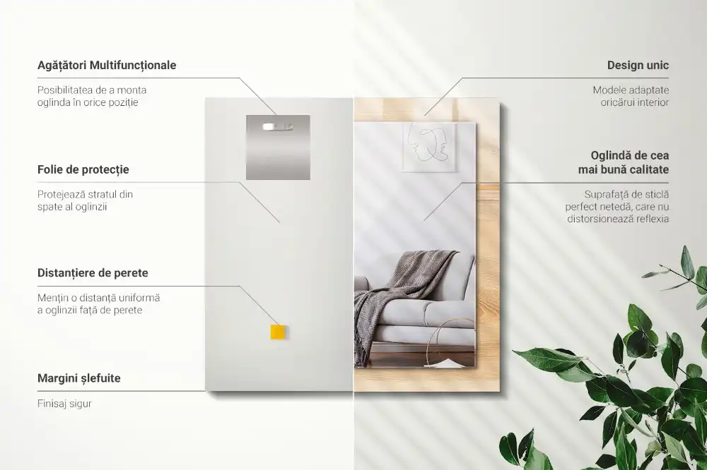 Rechteckiger dekorativer spiegel Holztextur Dielen