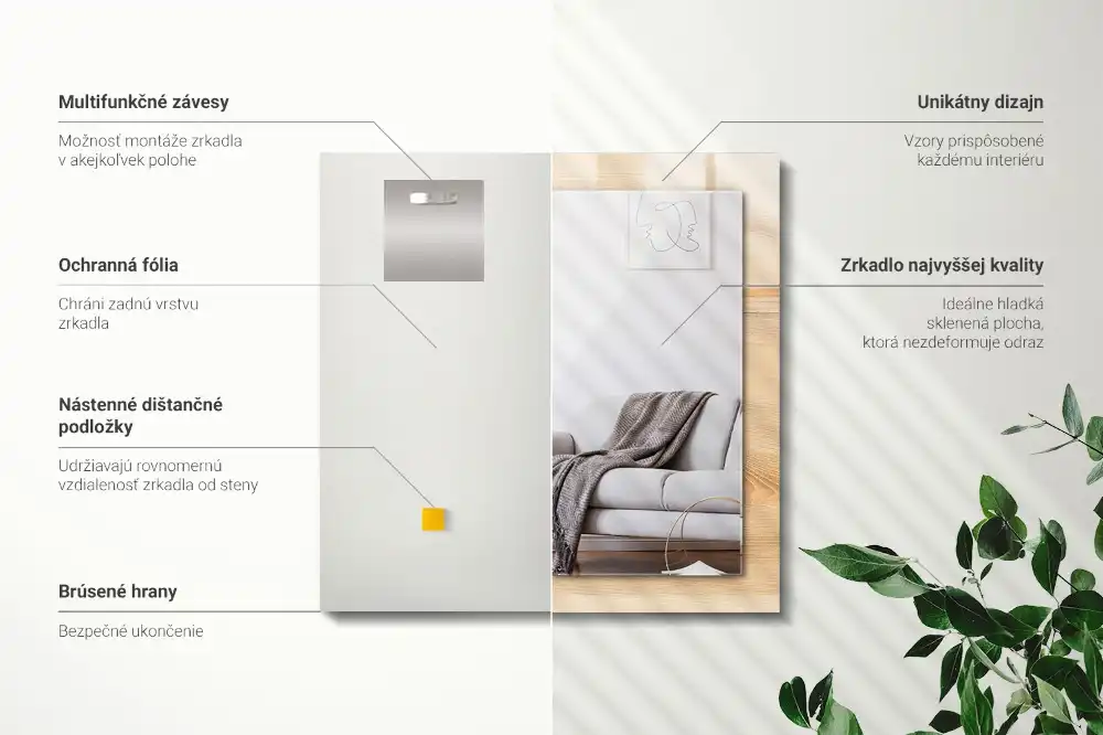 Rechteckiger dekorativer spiegel Holztextur Dielen