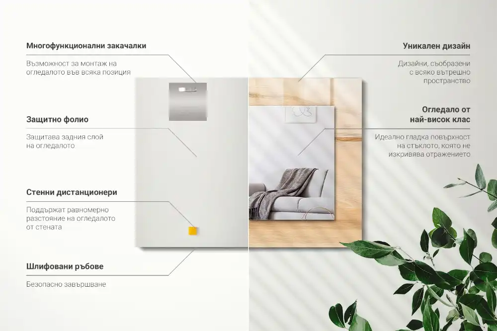 Rechteckiger dekorativer spiegel Holztextur Dielen