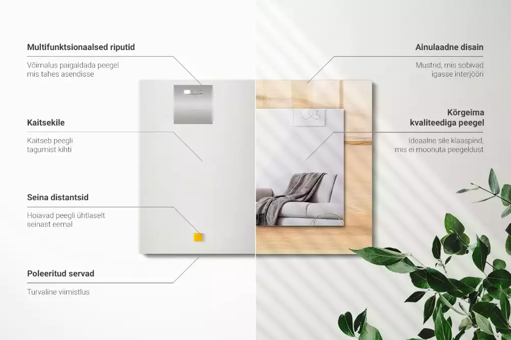 Rechteckiger dekorativer spiegel Holztextur Dielen