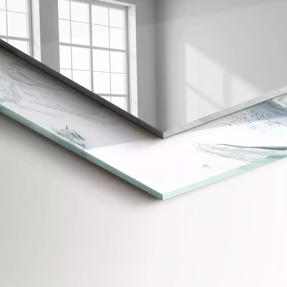 Rechteckiger spiegel Abstrakte malerische Komposition