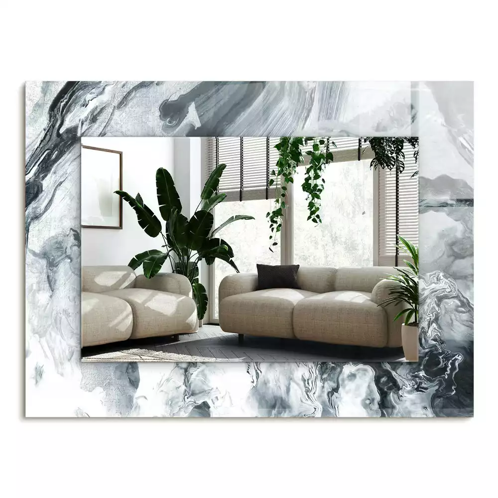 Rechteckiger spiegel Abstrakte malerische Komposition