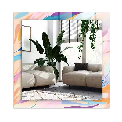 Rechteckiger dekorativer spiegel Abstrakte bunte Pinselstriche