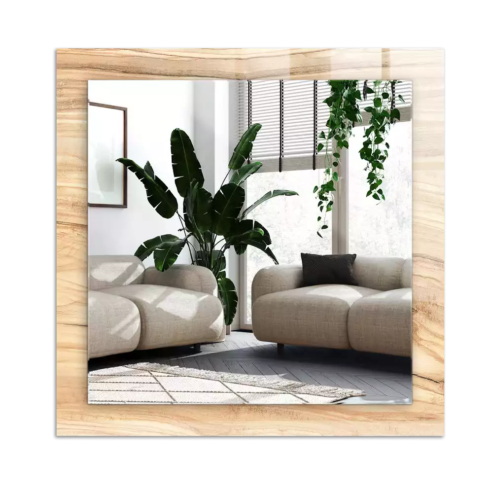 Rechteckiger spiegel Holzringe Textur