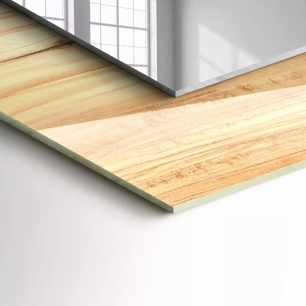 Rechteckiger spiegel Holzringe Textur