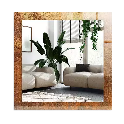 Spiegel mit rechteckigem aufdruck Modischer Rost Bleche