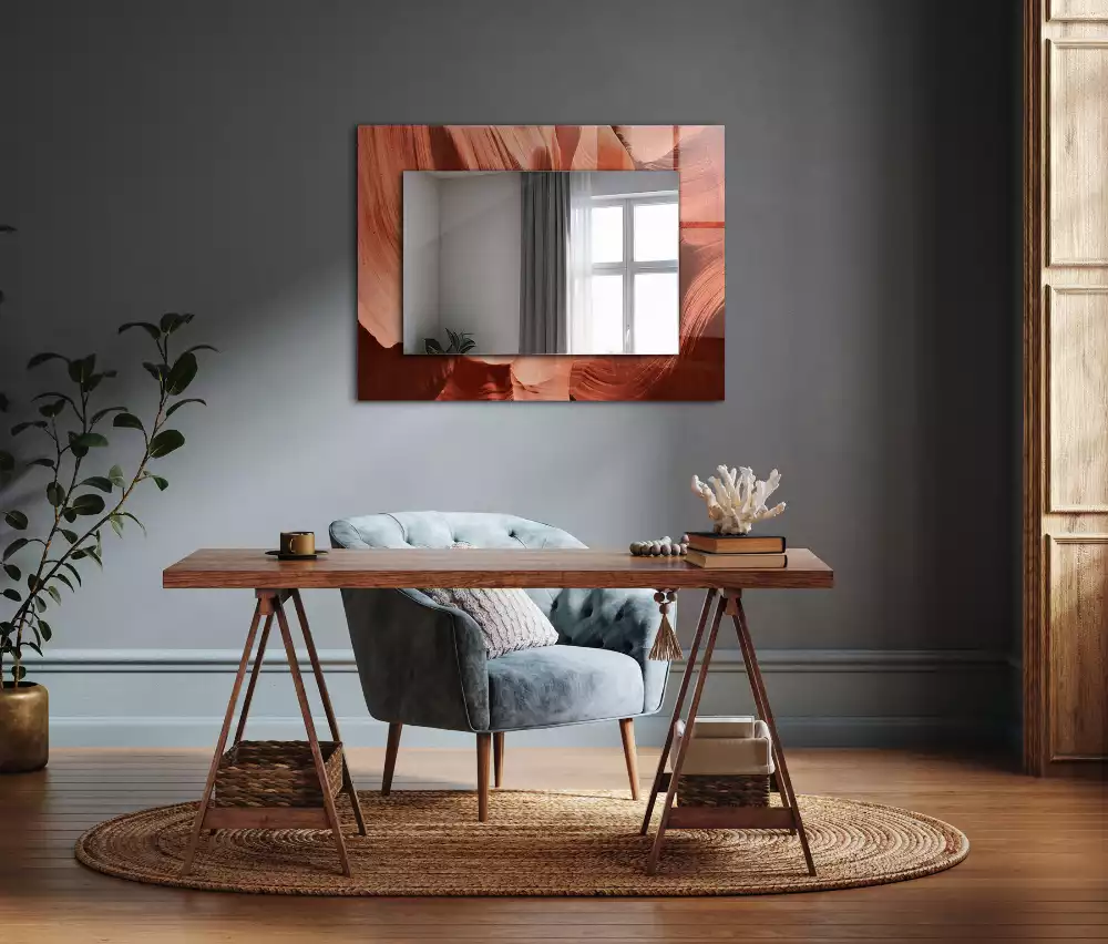 Rechteckiger spiegel Wüsten Canyon Felsen