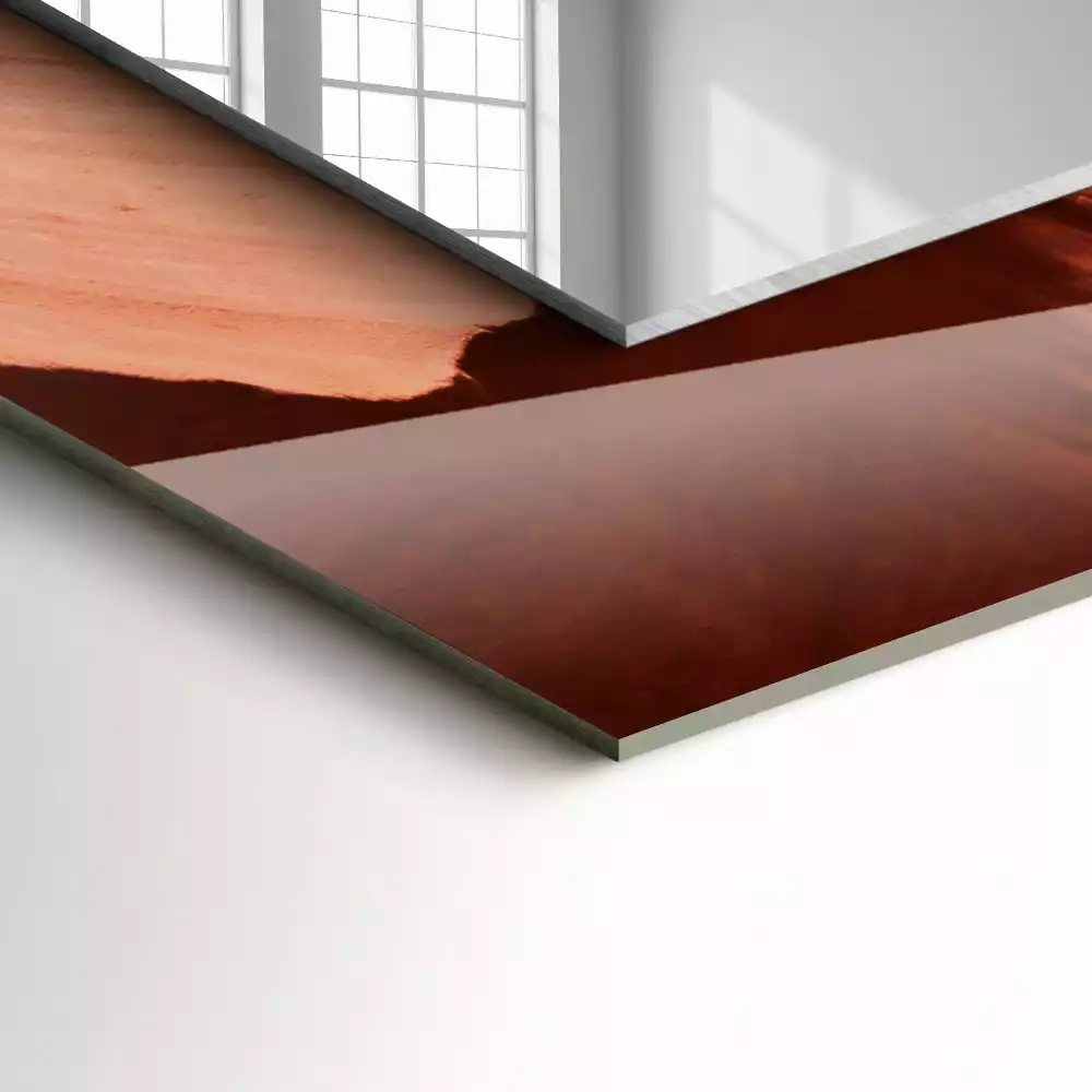 Rechteckiger spiegel Wüsten Canyon Felsen