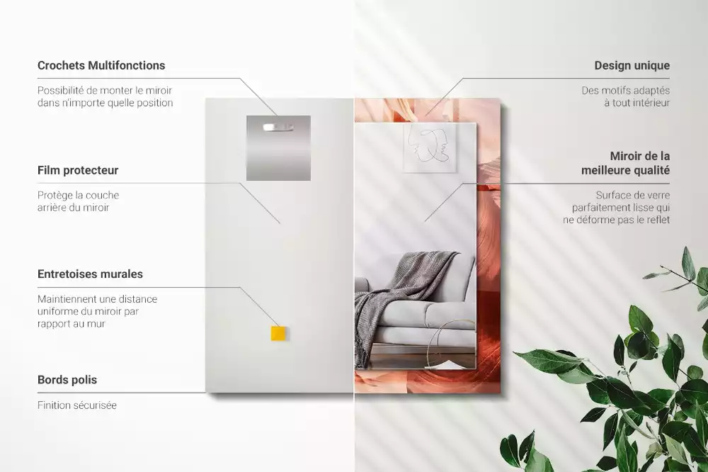 Rechteckiger spiegel Wüsten Canyon Felsen