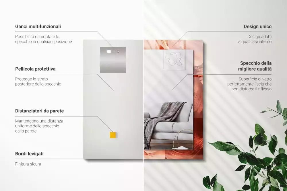 Rechteckiger spiegel Wüsten Canyon Felsen