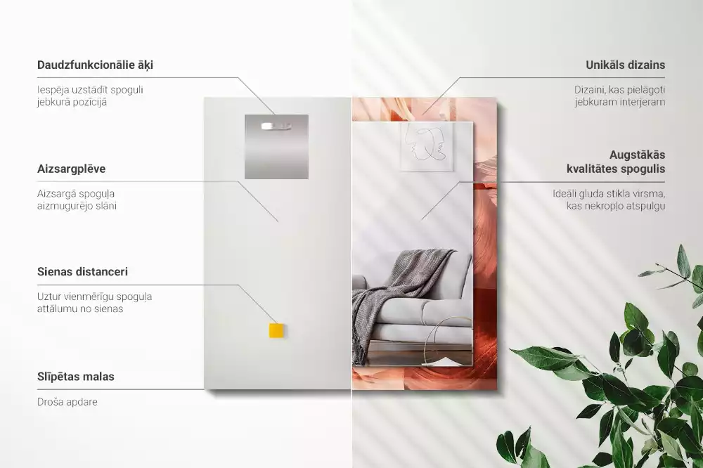 Rechteckiger spiegel Wüsten Canyon Felsen