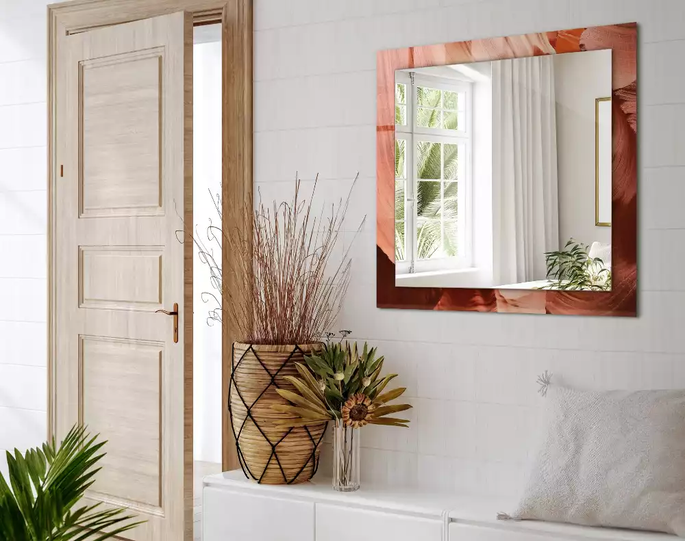 Rechteckiger spiegel Wüsten Canyon Felsen