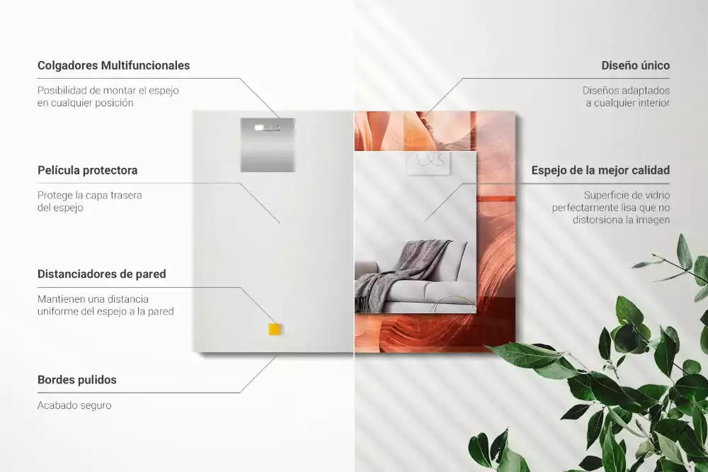 Rechteckiger spiegel Wüsten Canyon Felsen