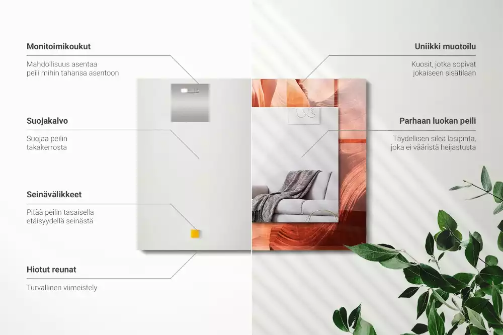 Rechteckiger spiegel Wüsten Canyon Felsen