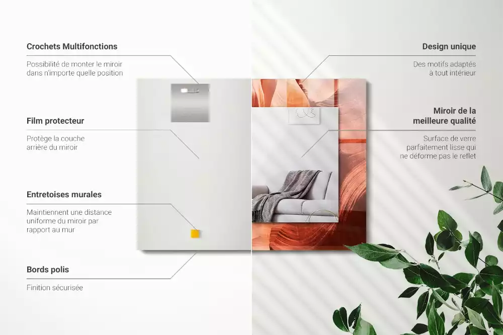 Rechteckiger spiegel Wüsten Canyon Felsen