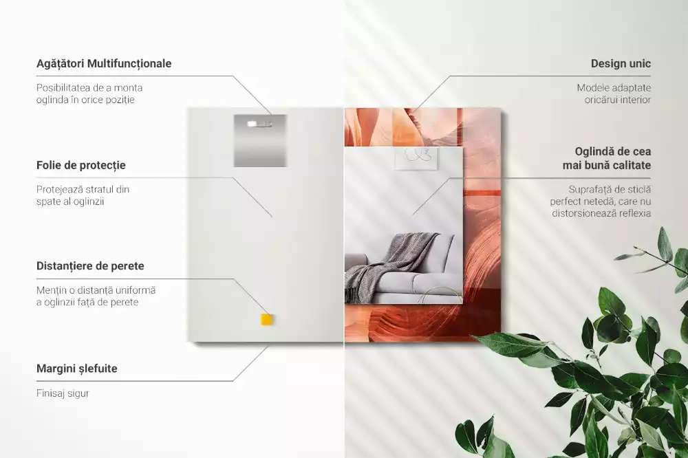 Rechteckiger spiegel Wüsten Canyon Felsen