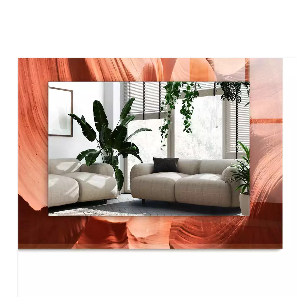 Rechteckiger spiegel Wüsten Canyon Felsen