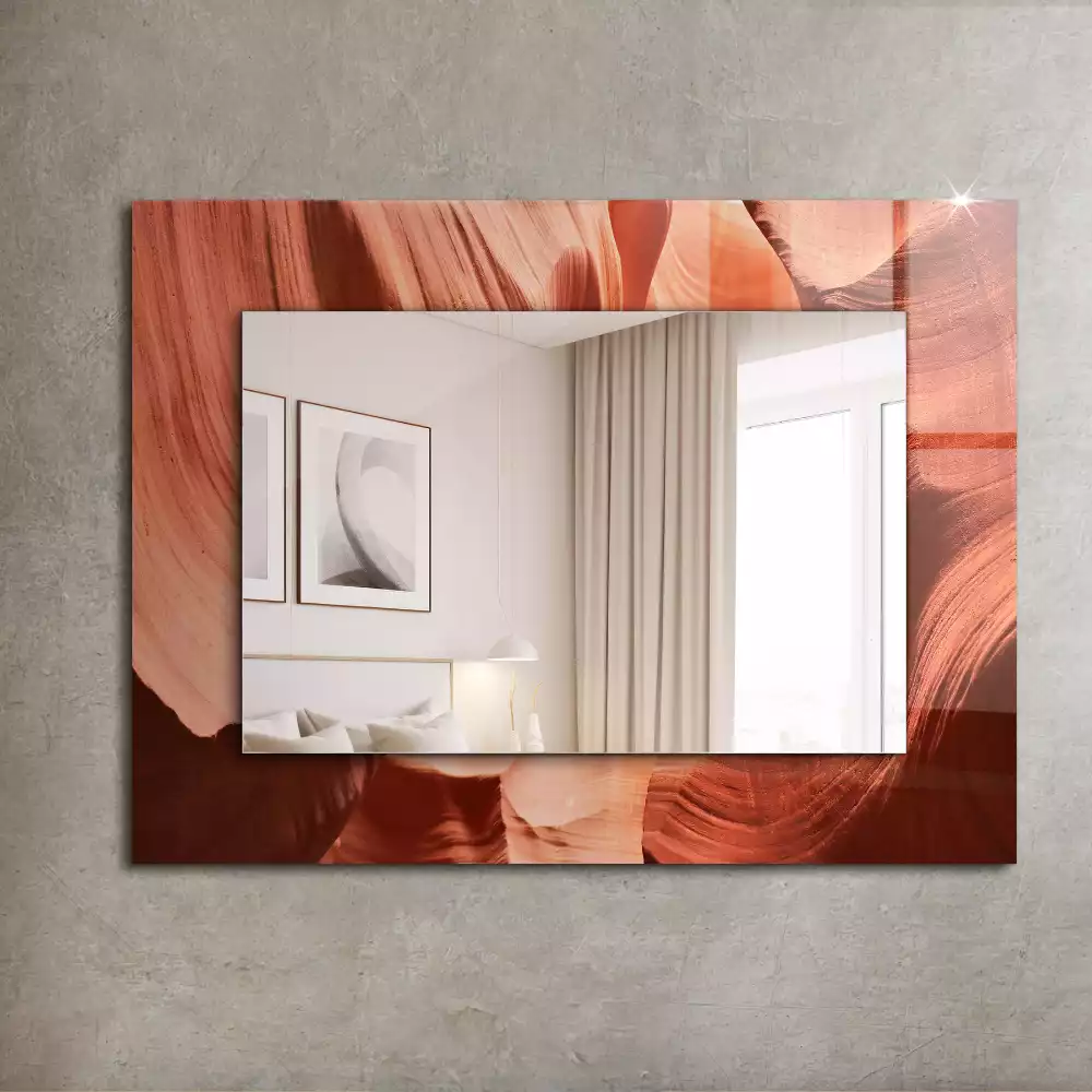 Rechteckiger spiegel Wüsten Canyon Felsen