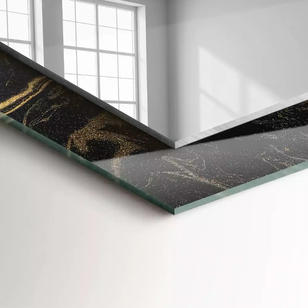 Rechteckiger dekorativer spiegel Abstraktes Marmormuster