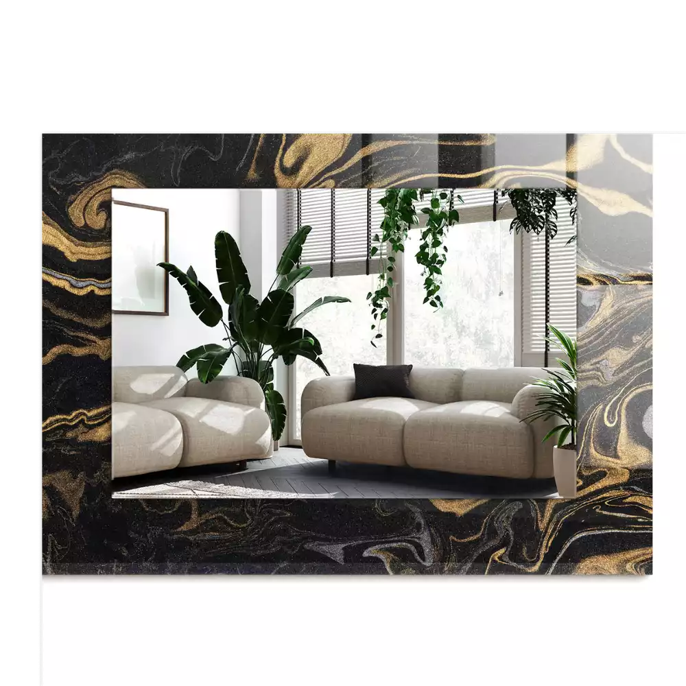 Rechteckiger dekorativer spiegel Abstraktes Marmormuster