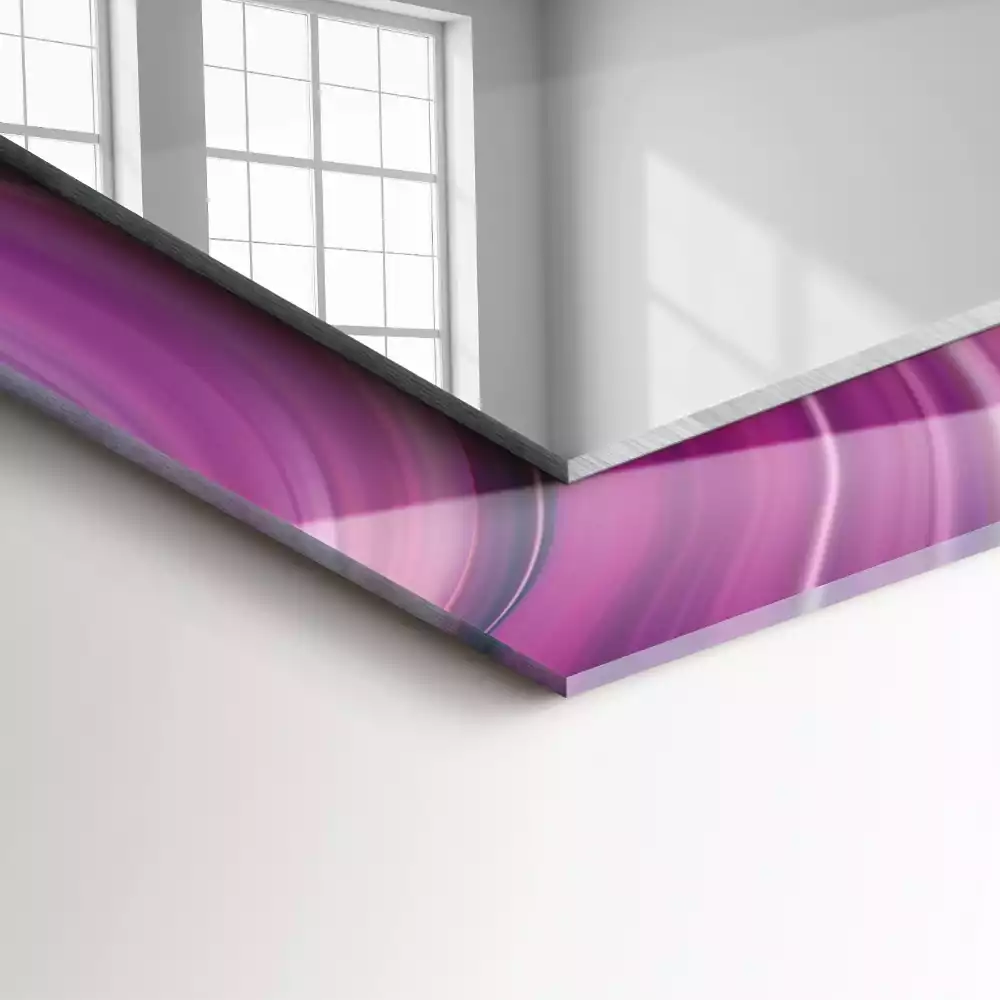 Rechteckiger spiegel Abstrakte bunte Wellen