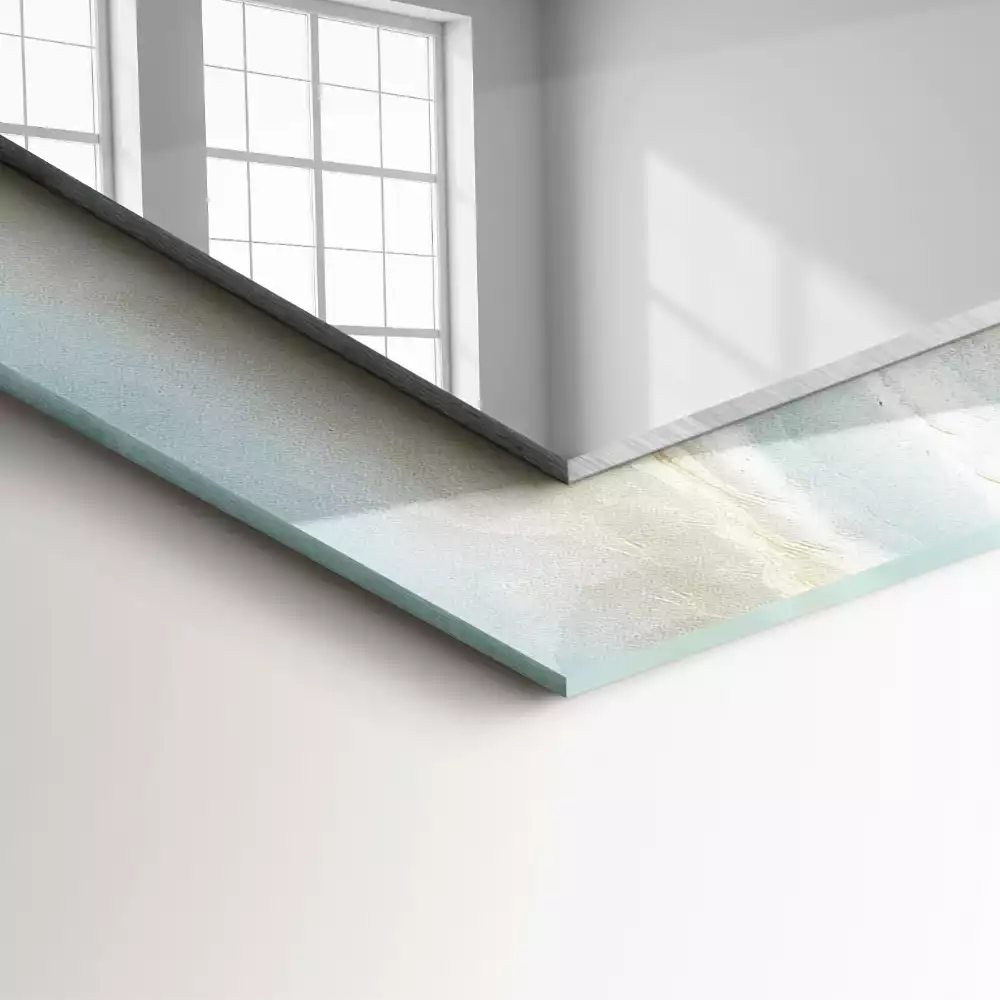 Spiegel mit rechteckigem aufdruck Himmelblauer Onyx-Marmor