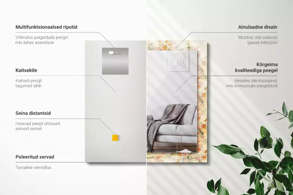 Rechteckiger spiegel Japanischer Garten