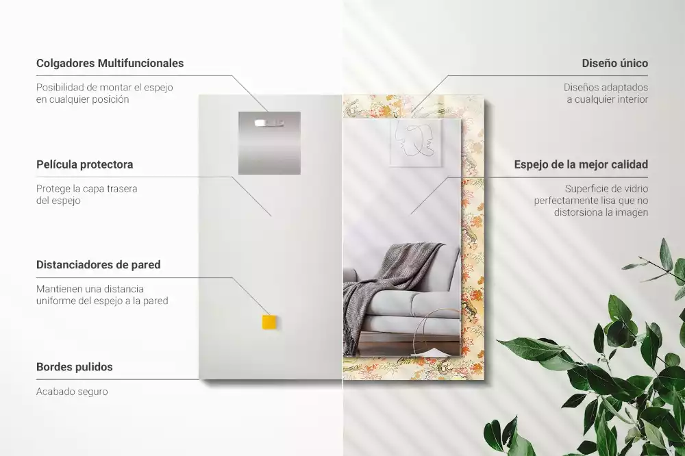 Rechteckiger spiegel Japanischer Garten